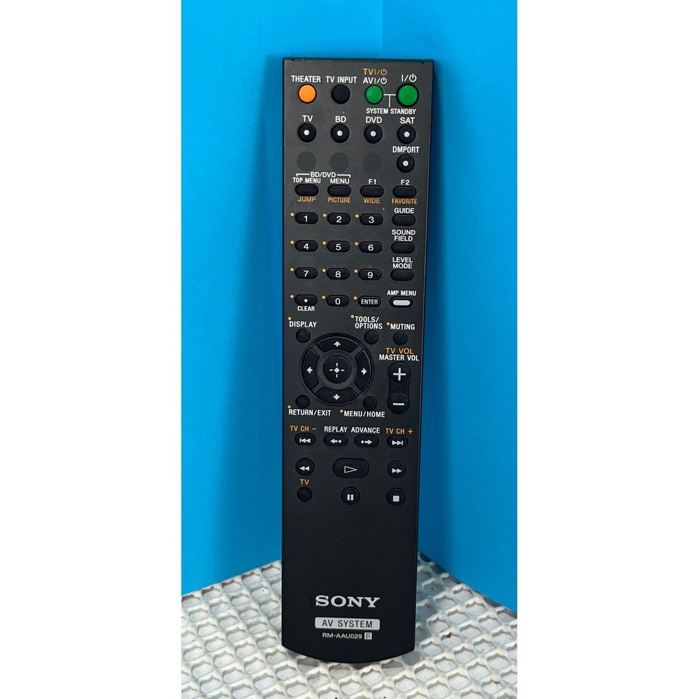 Sony AV System Remote Control RM-AAU029 Theater TV Input System Standby EUC